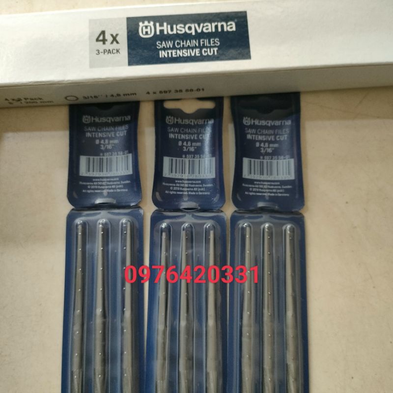 Dũa Cưa Xích Nhập Khẩu Đức 4,8mm,  Dũa Cưa Xăng Husqvarna
