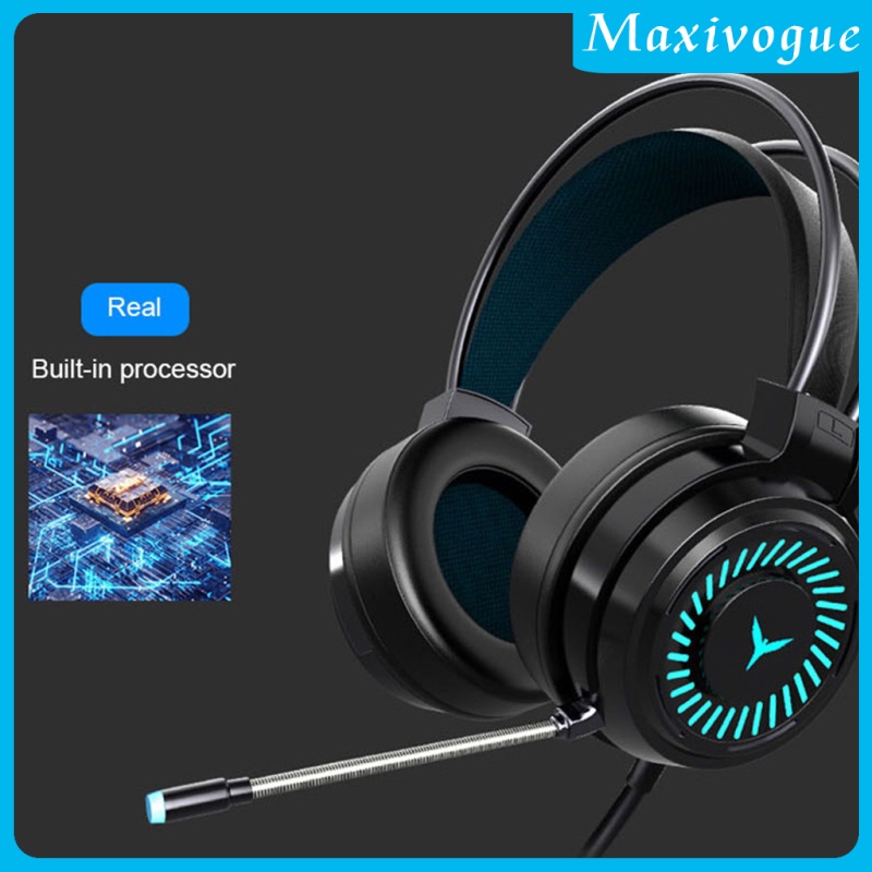 [MAXIVOGUE]G58 Gaming Headset Stereo Surround Headphone 3.5mm Wired w/Mic LED