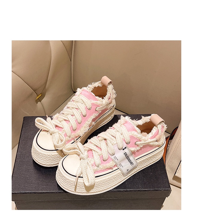 Giày Thể Thao Nữ Đế Bánh Mỳ Dày Phong Cách Ulzzang Hàn Quốc