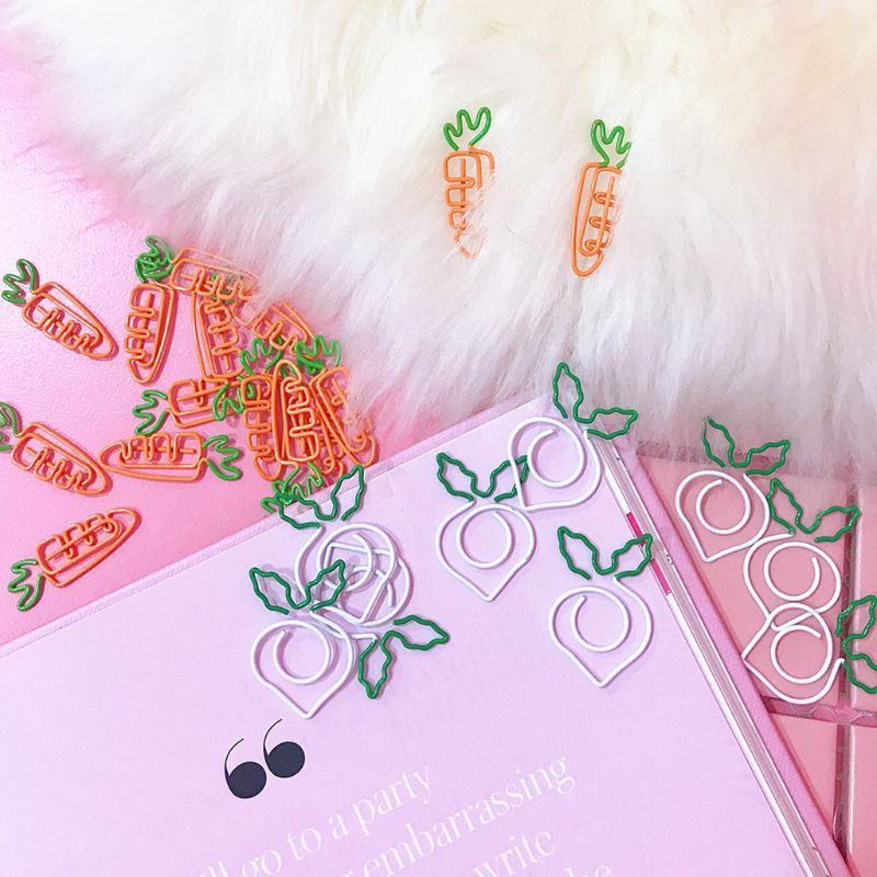 Hoạt Hình Kẹp Giấy Hình Củ Cà Rốt Nhiều Màu Sắc