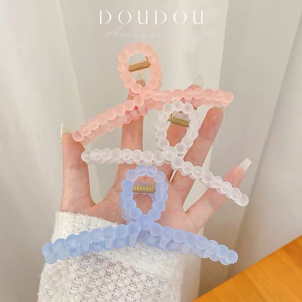 (XẢ KHO THANH LÝ) Phụ kiện kẹp tóc xinh DOUDOU Cặp tóc Kẹp càng cua Hàn Quốc cỡ lớn cho nữ thạch thời trang ZJ007