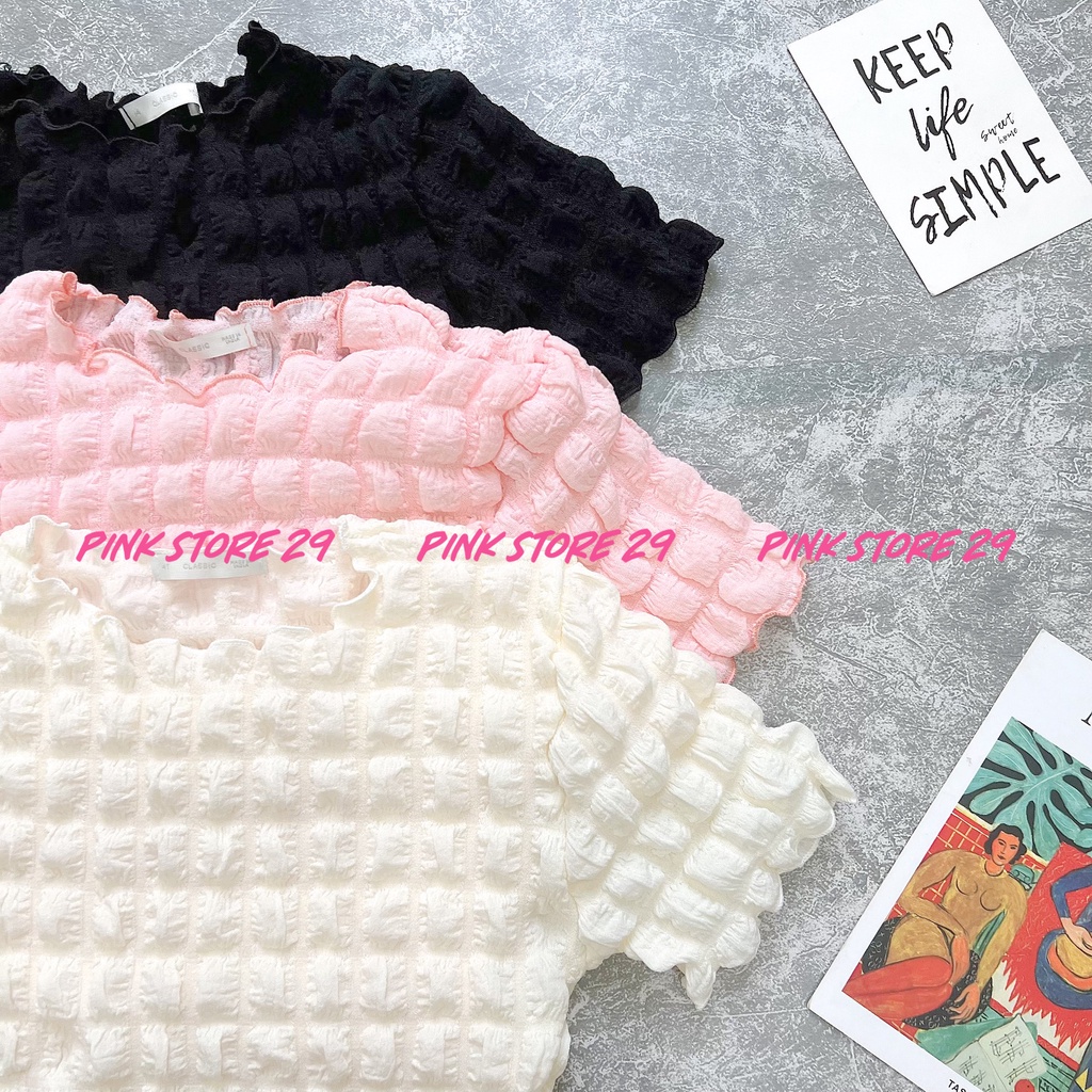 Áo croptop ôm body tay ngắn chất xốp xịn mịn alohashop91