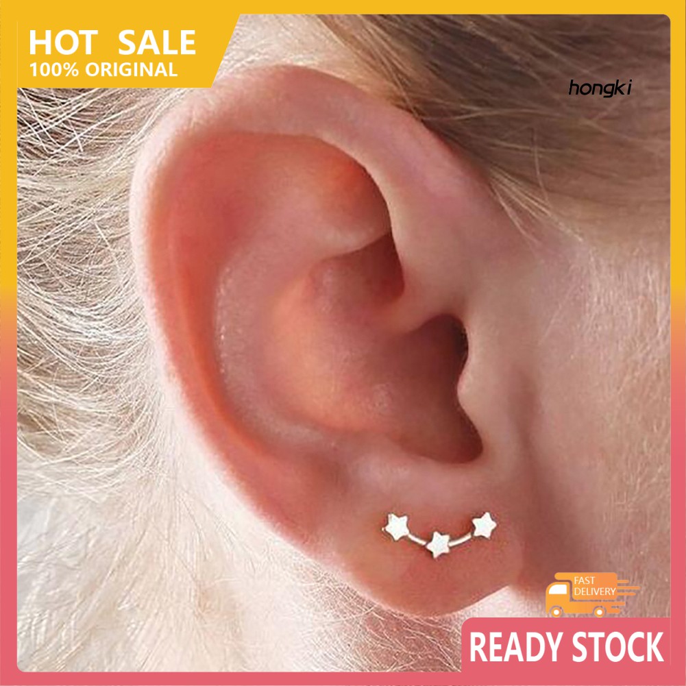 1 Đôi Bông Tai Hình Ngôi Sao Nhỏ Thời Trang Dành Cho Nữ