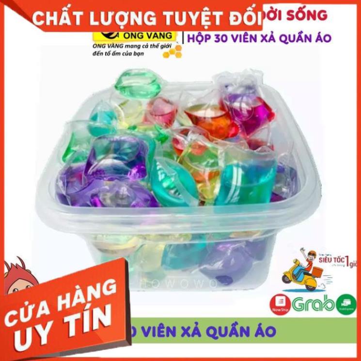 💕Bán Giá Sỉ💕 Hộp 30 Viên Xả Quần Áo Hàng Nội Địa Trung, Siêu Sạch, Loại Bỏ Tất Cả Các Vết Bẩn Kho Tan