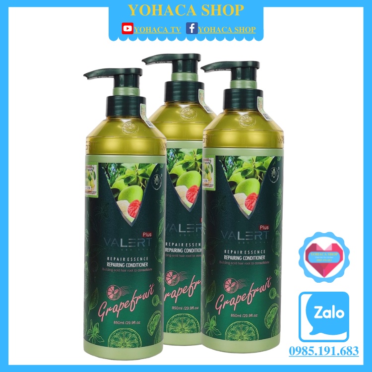 Bộ dầu gội bưởi, Giảm rụng tóc, Dầu xả bưởi Grapefruit kích thích mọc tóc  850ml Mẫu Mới Yohaca