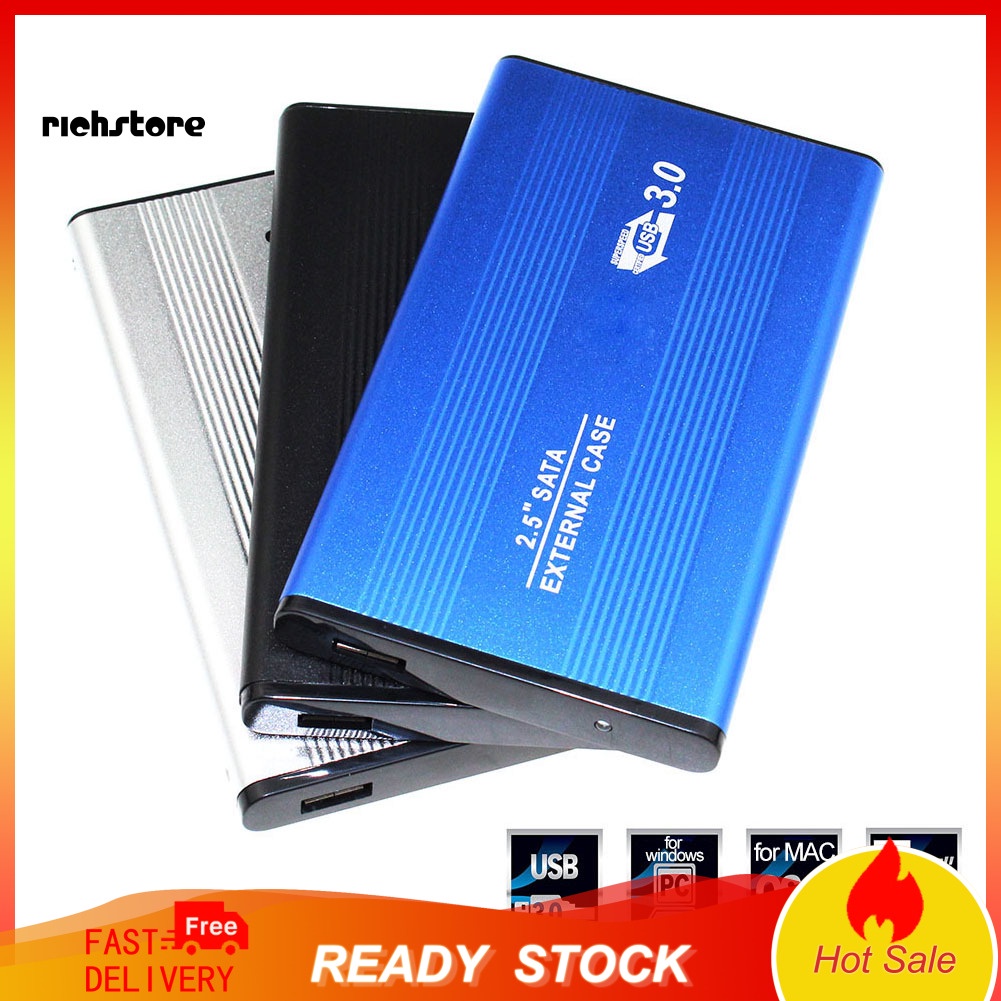 Hộp Đựng Ổ Cứng Ngoài USB 3.0 / 2.0 HDD SSD 2.5inch SATA Bằng Kim Loại | BigBuy360 - bigbuy360.vn