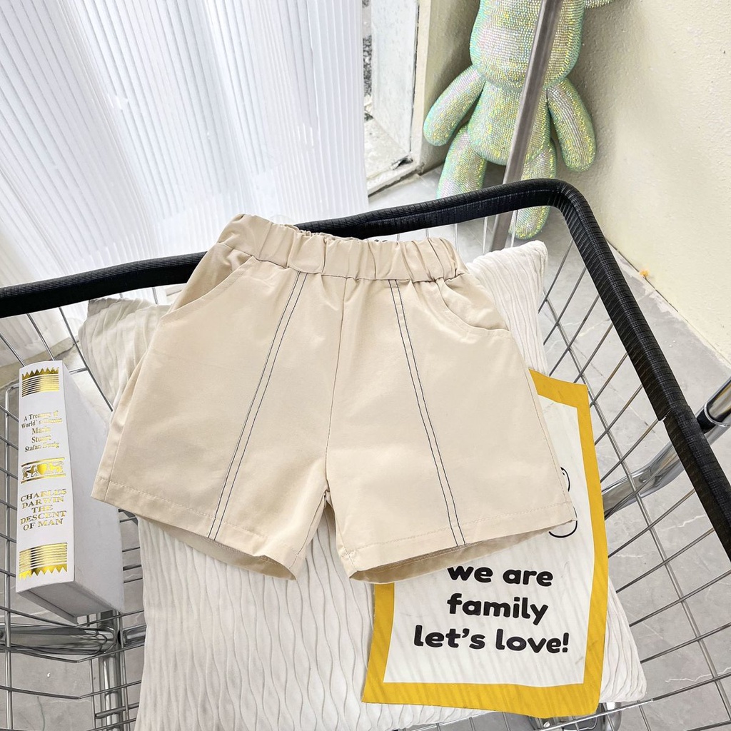 Quần Short Cotton Thoáng Khí Phong Cách Hàn Quốc Thời Trang Mùa Hè 2022 Cho Bé Trai