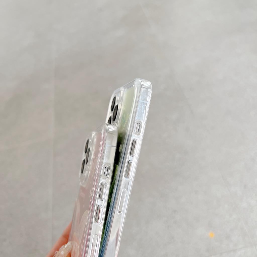 Ốp Điện Thoại Tpu Dẻo In Hình Bướm Nở Nút Kim Loại Cho iphone 13promax 12 11 7plus X XS XR XSMAX