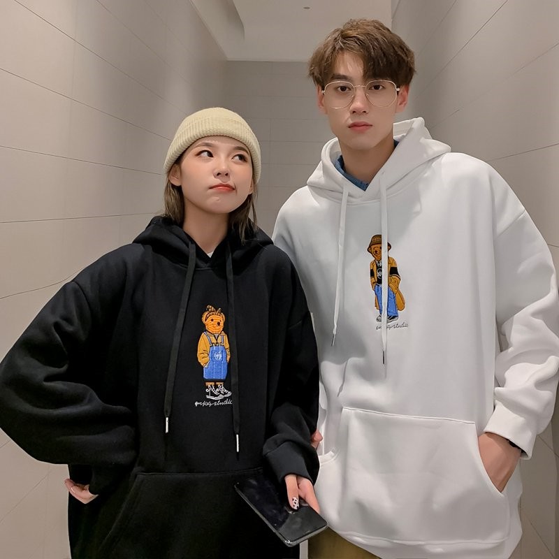 Áo khoác hoodie nam nữ unisex cặp đôi form rộng nỉ ngoại bông dày TEDDY local brand hàn quốc ulzzang cute zip chống nắng