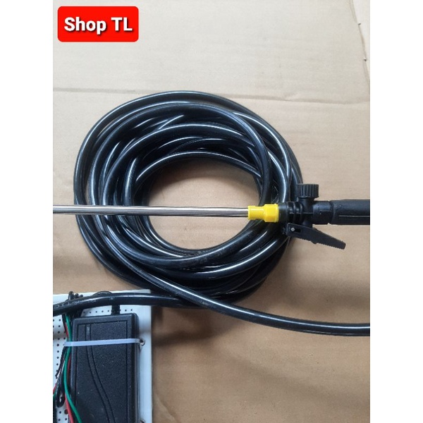 Bộ máy phun tưới cây mini12V  - cần inox tút dài 1.2m