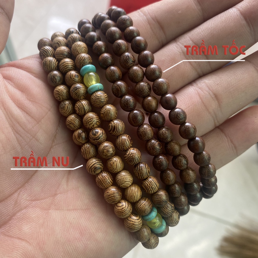 Vòng Trầm 108 Hạt, Vòng Tay Trầm Hương 100% Tự Nhiên Cao Cấp 6-7-8mm | BigBuy360 - bigbuy360.vn