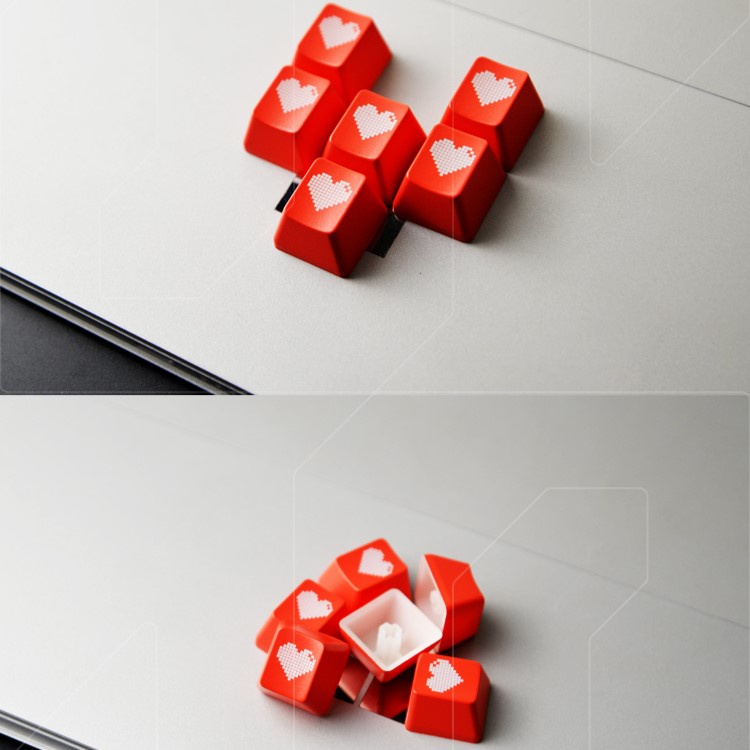 Nút Keycap Trái tim cho bàn phím cơ - Profile OEM - R4 - ABS