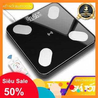 Sẵn hàng-cân sức khỏe phân tích lượng mỡ và nước trong cơ thể (11 thông số qua smartphone)-Hàng cao cấp