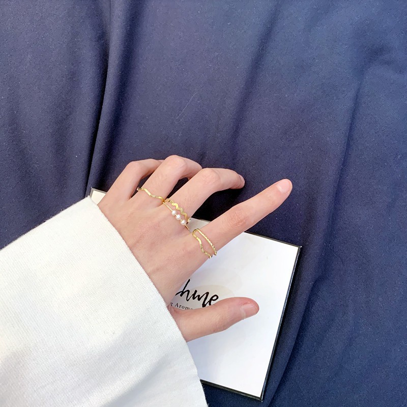 Nhẫn Đeo Tay Kiểu Dáng Đơn Giản Cá Tính Cho Nữ