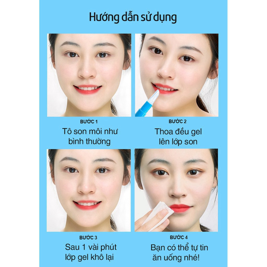 Gel Giữ Màu Son Không Trôi, Gel Khóa Son Lì Lâu Trôi Bền Màu, Không Lem Your Skin