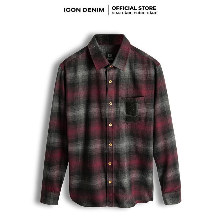 Áo Sơ Mi Nam ICON DENM Flannel Tay Dài Regular Simple To Wear