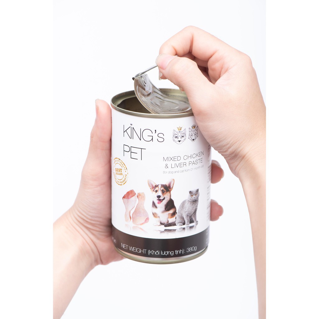 Pate King’s Pet lon 380g thức ăn cho cún và mèo