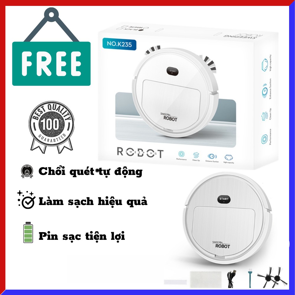 Robot hút bụi , máy hút bụi thông minh thế hệ mới , robot hút bụi tự động công nghệ cao tiện lợi TIME HOME