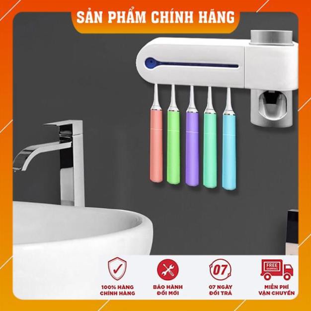 [CAO CẤP] Máy khử trùng/Máy tiệt trùng Bàn Chải đánh răng kiêm nhả kem đánh răng Cao Cấp Tia UV Lên Tới 99%