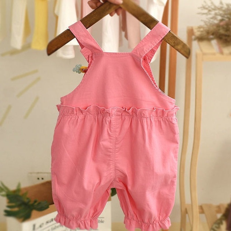 Quần Yếm Cotton Mỏng Phong Cách Hàn Quốc Mùa Hè Mới Cho Bé Gái