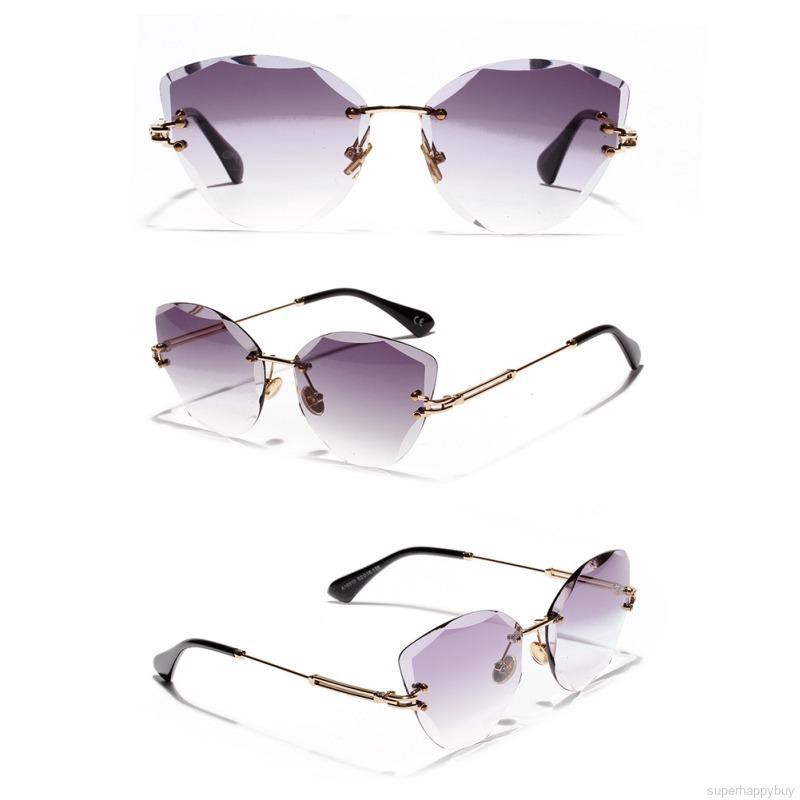 Kính mát mắt mèo nữ gọng kim loại đính pha lê nhiều màu gentle monster | BigBuy360 - bigbuy360.vn