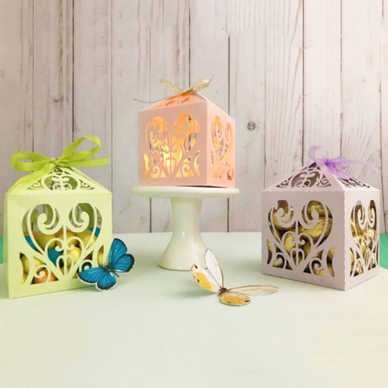 Khuôn cắt giấy bằng kim loại hình hộp họa tiết trái tim trang trí tập ảnh