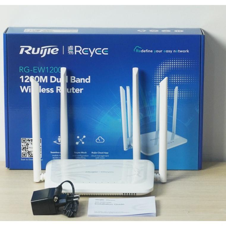 Bộ Phát WiFi Router Ruijie RG-EW1200 Băng Tần Kép Chuẩn AC1200Mbps