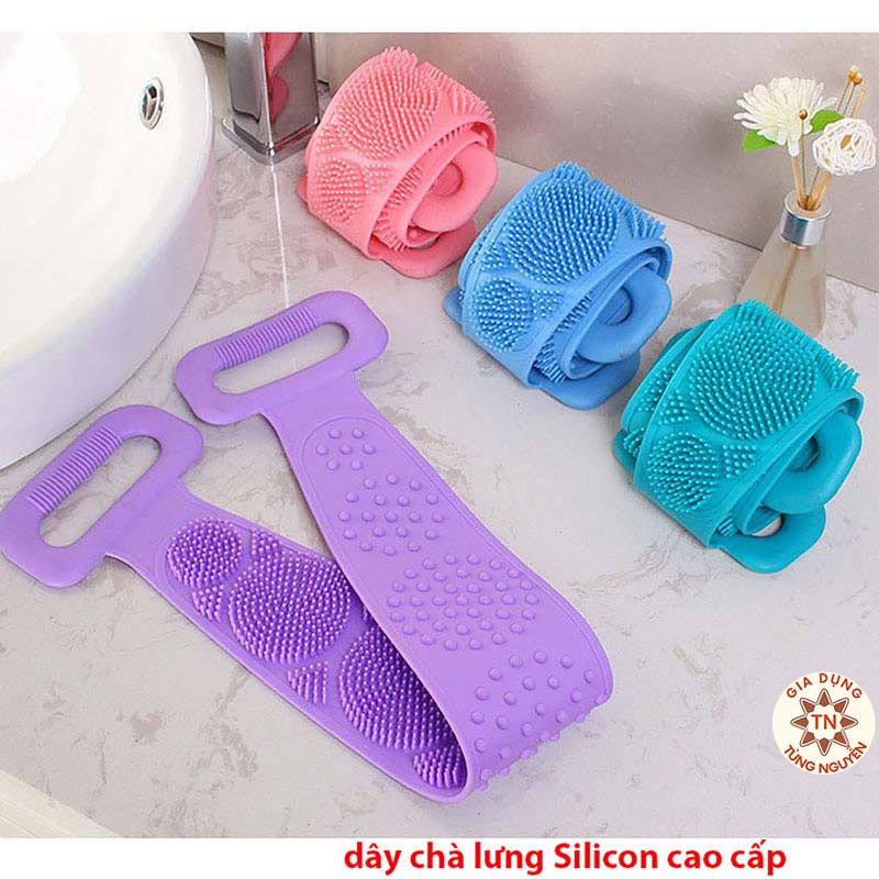 Dây Tắm Chà Lưng 2 mặt Bằng Silicone mẫu mới [CHÀ LƯNG]