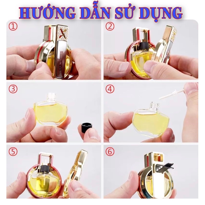 Nước hoa khử mùi chống say xe gắn cửa gió điều hòa ô tô xe hơi chiết xuất từ thiên nhiên