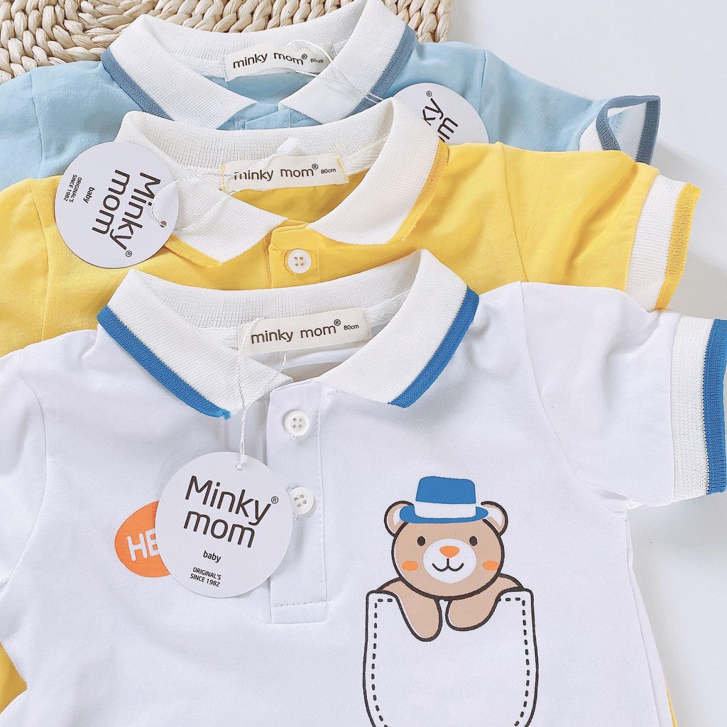 (8-18kg) Áo polo in túi họa tiết động vật vải cotton cho bé - MINKY MOM