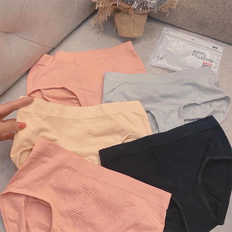 Quần Lót Nữ Chất Cotton Nhật Short Collection Nâng Mông Siêu Co Dãn 3 Màu Túi Zip