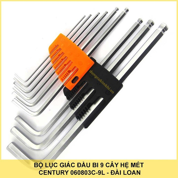 BỘ LỤC GIÁC ĐẦU BI 9 CÂY HỆ MÉT CENTURY 060803C-9L