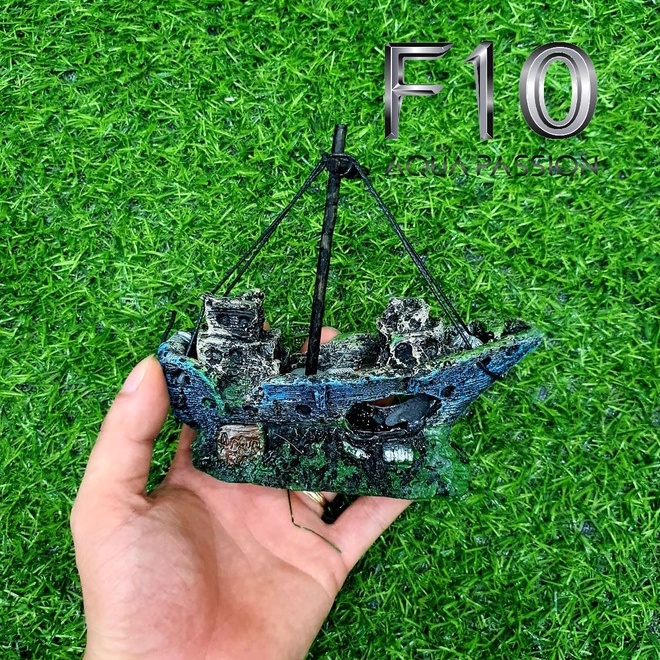 Mô hình tàu thuyền đắm Size vừa  -Thuyền đắm - Trang trí bể cá - Trang trí hồ thủy sinh - Tiểu cảnh trang trí bể cá