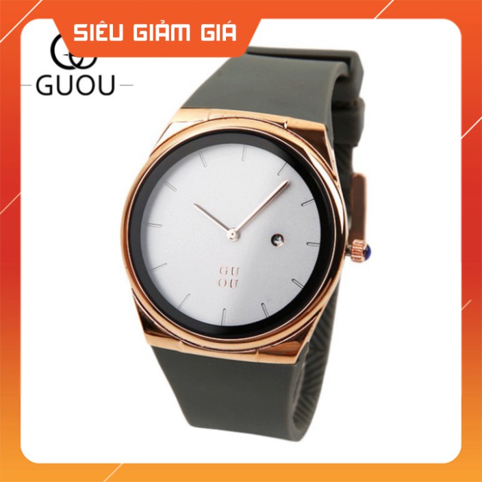 { SIÊU PHAM HOT} Đồng hồ nữ Guou 8160, tặng box, thẻ bảo hành 12 tháng, dây silicon | BigBuy360 - bigbuy360.vn