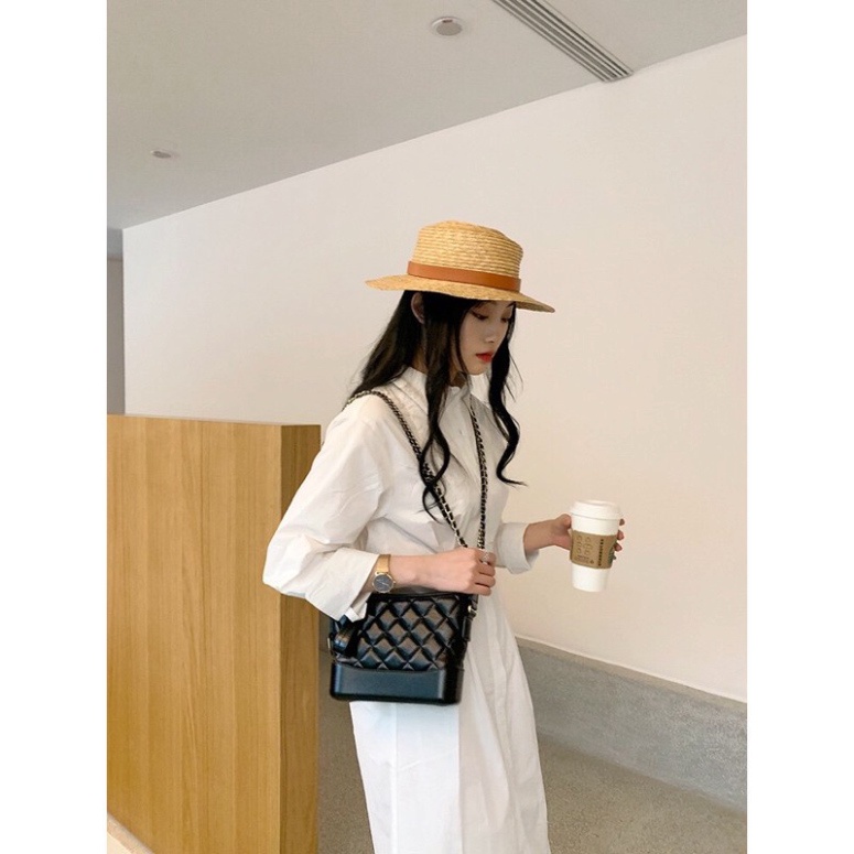 Túi xách hobo ngọc chinh vân ô trám đeo kẹp nách cực sang chảnh vigol.vn helobaby