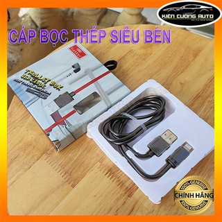 Dây cáp sạc nhanh bọc thép earldom ec-047 siêu bền - bh vĩnh viễn