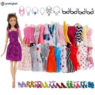 Bộ đầm và giày xinh xắn dành cho búp bê Barbie