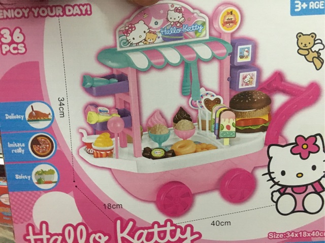 Hộp quầy bán kem lưu đông Mèo Helllo Kitty