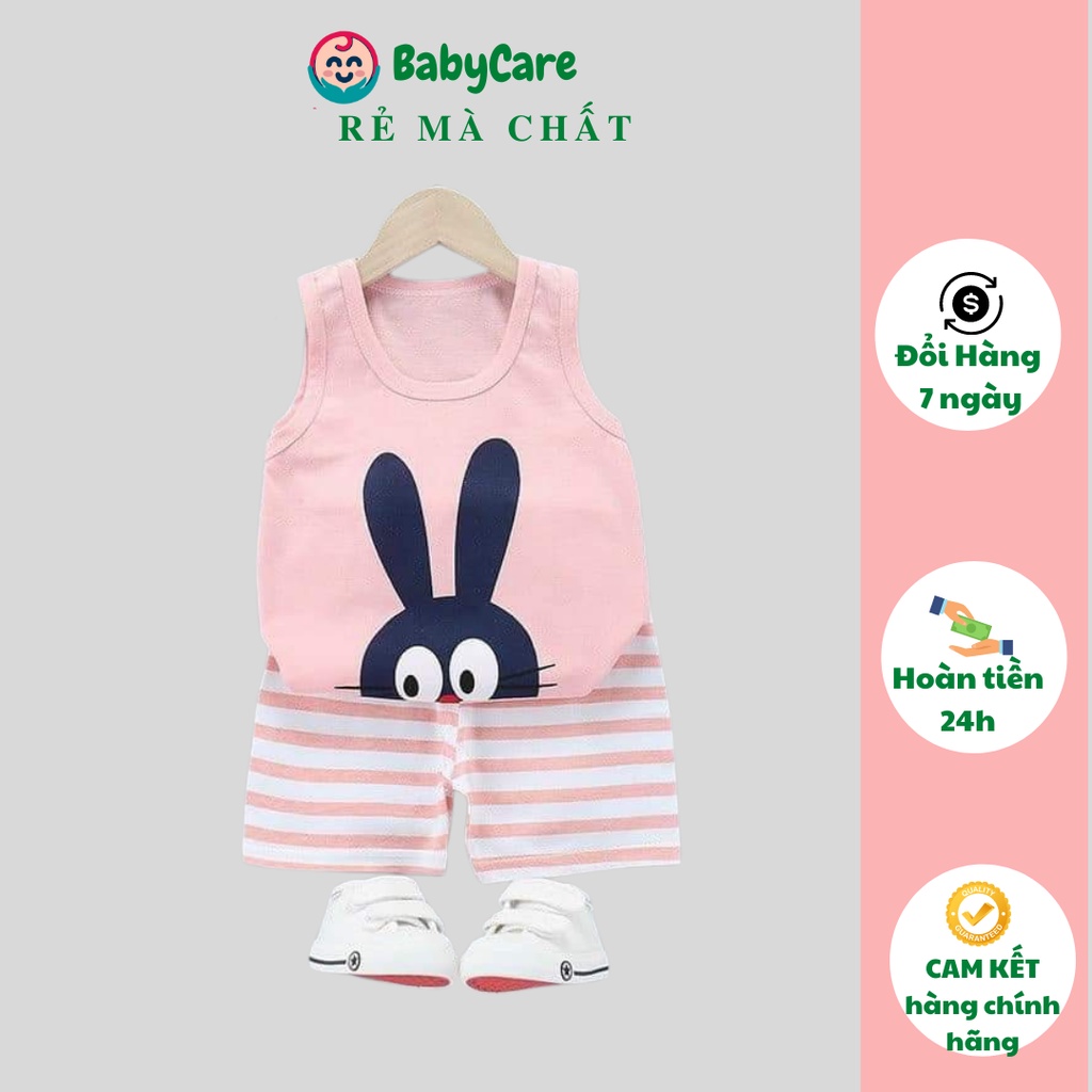 Bộ Ba Lỗ Bé Trai, Bé Gái Minky Mom Vải Thun Lạnh Họa tiết dễ thương, Bộ Quần Áo Cho Bé 3 Lỗ Mặc Hè Thoáng Mát
