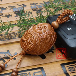Móc chìa khóa gỗ khắc phong thủy