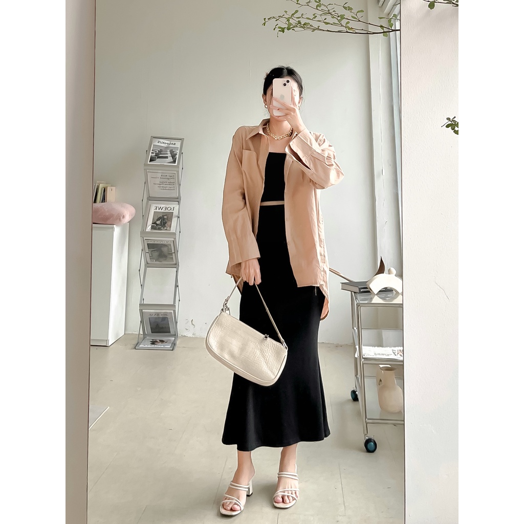 Chân Váy Đuôi Cá Đen Dáng Dài Loe 2022, Chân Váy Nữ Dài Đẹp Form Tôn Dáng Vải Thun Borip Mặc Đi Chơi Đi Tiệc FISS SKIRT | BigBuy360 - bigbuy360.vn