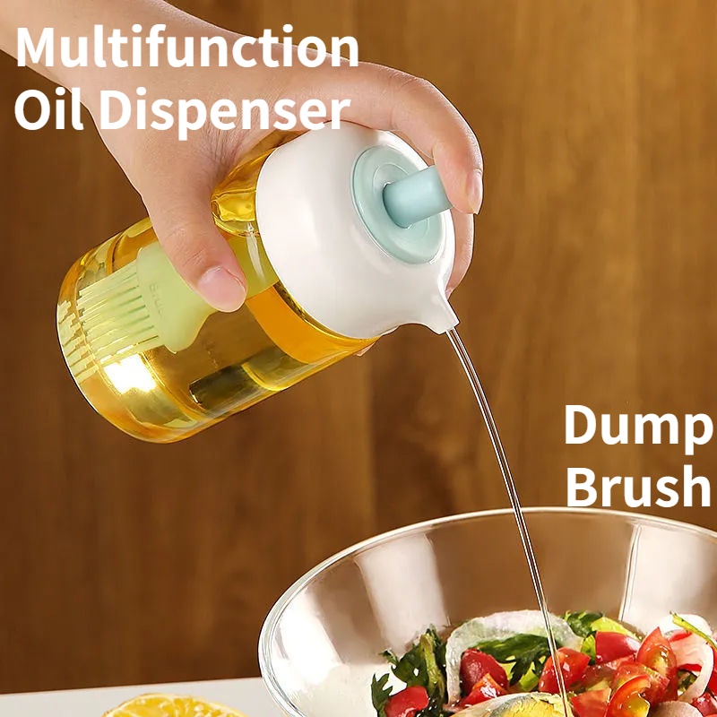 Bình Đựng Dầu 2 Trong 1 Có Cọ Silicone Chống Rò Rỉ