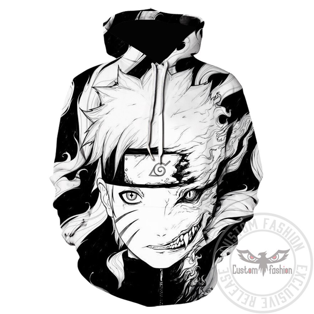 Áo Khoác Hóa Trang Nhân Vật Anime Naruto 3D Có Nón Dành Cho Nam