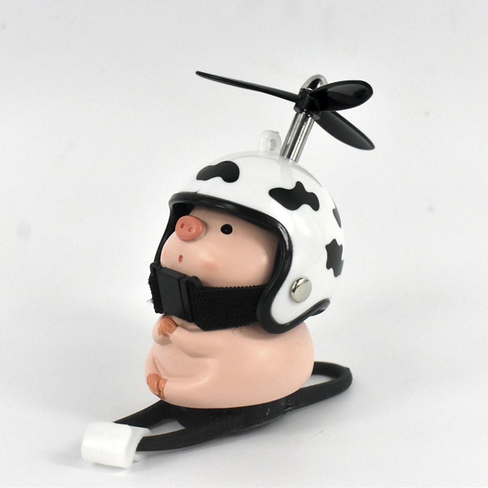 Đồ trang trí heo đội mũ bảo hiểm dễ thương trang trí xe phong cách thể thao