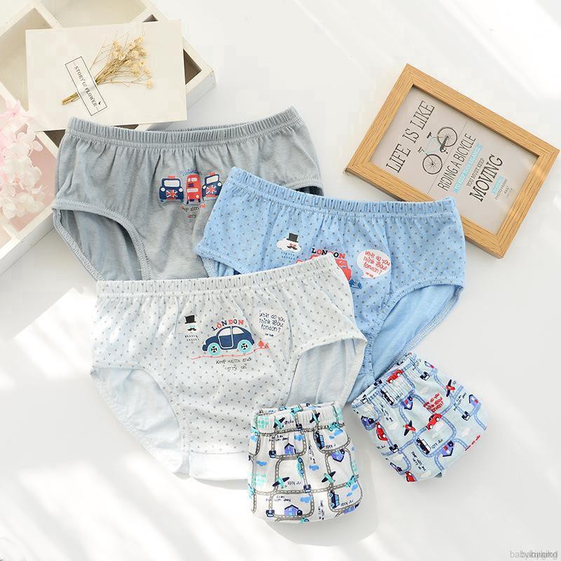 ruiaike  5Pcs/pack Toddler Children Boys Cotton Breathable Soft Boxer Panties Cartoon Underpants Underwear
