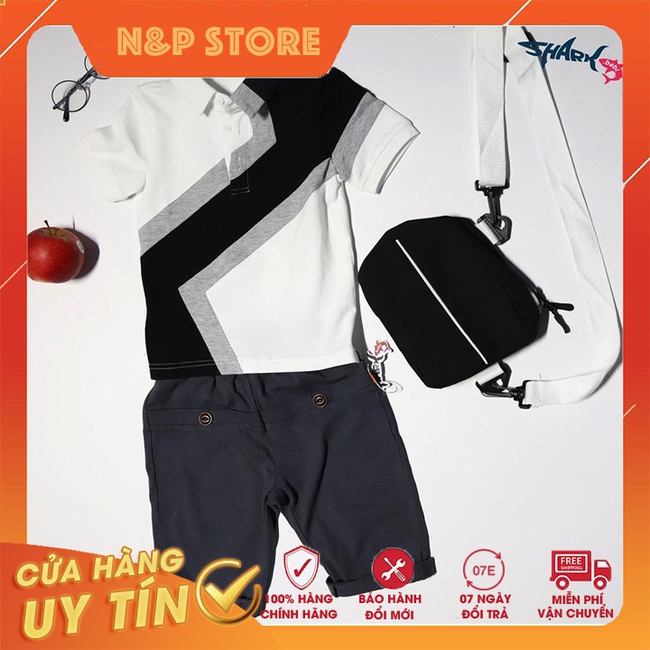 ÁO THUN PLO TRẮNG SỌC ĐEN - N&P STORE - NP37
