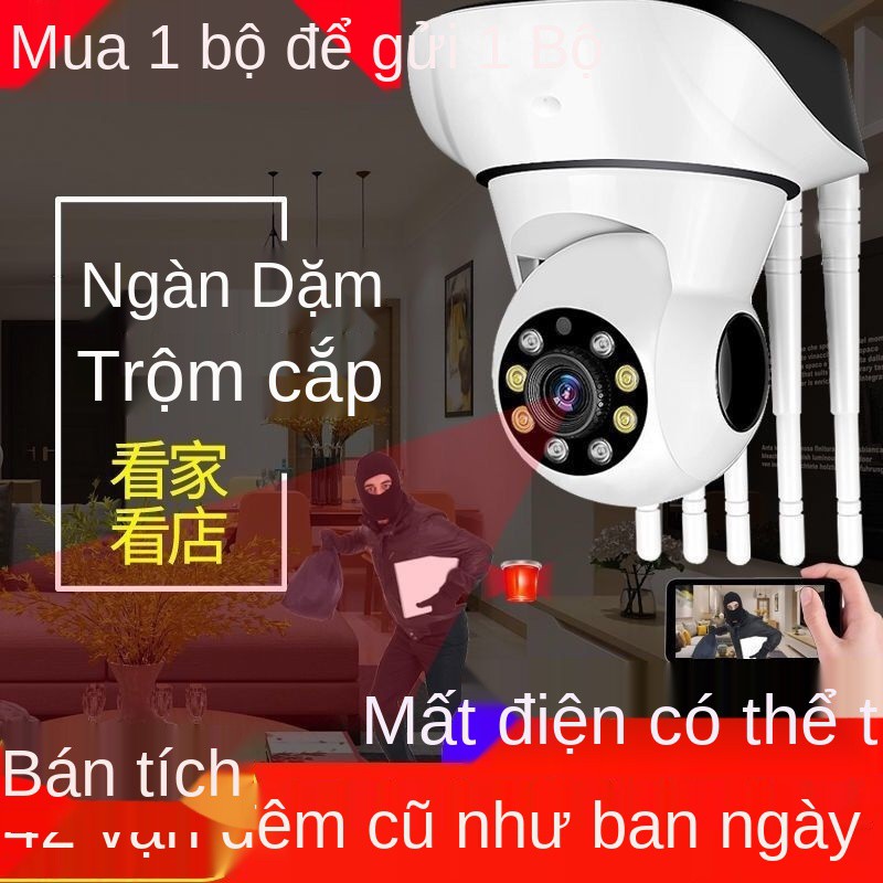 ☁♨Camera giám sát kết nối không dây điện thoại di động quan sát ban đêm giám sát từ xa tại nhà độ nét cao toàn cảnh 360