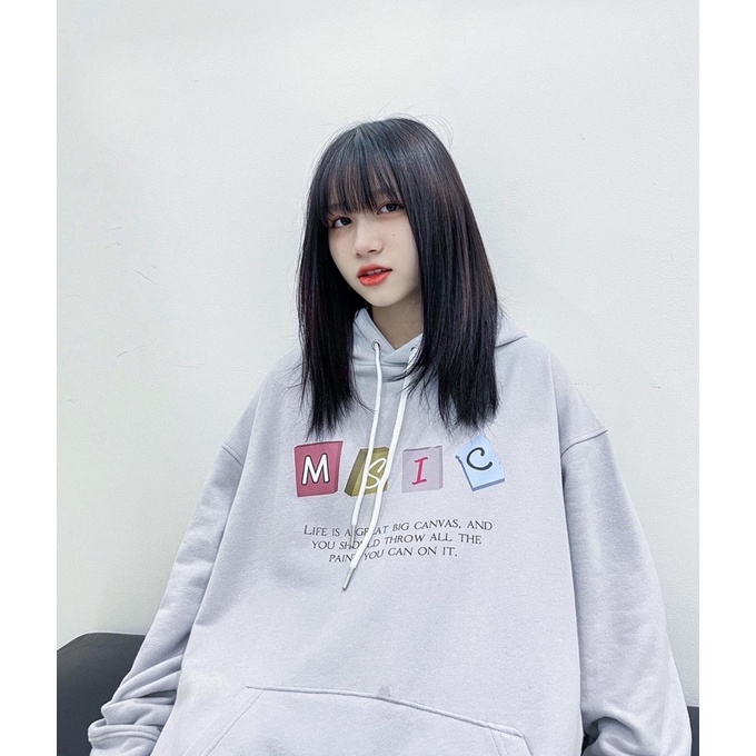 Áo Hoodie Canvas Xám trắng | BigBuy360 - bigbuy360.vn