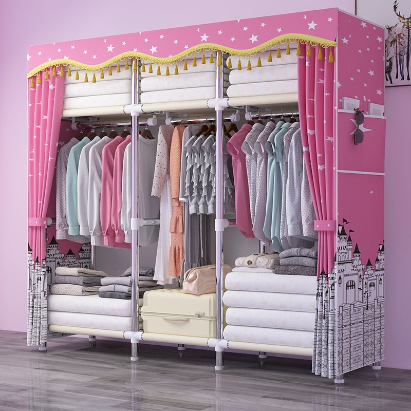 tủ quần áo vải dùng cho 2 người tủ đựng quần áo vải khung gỗ 3 ngăn cỡ lớn loại 1 cao cấp