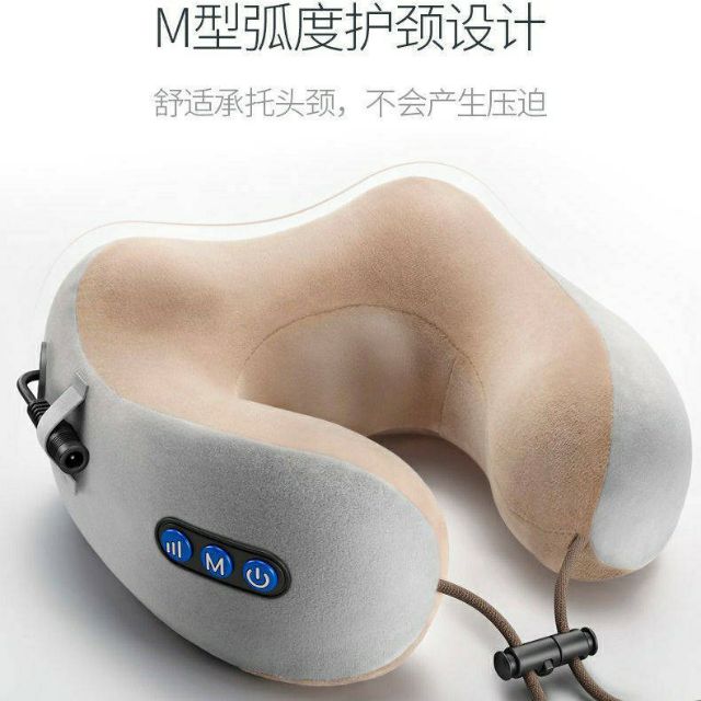 Gối Massage Cổ Vai Gáy U-Shaped Cao Cấp